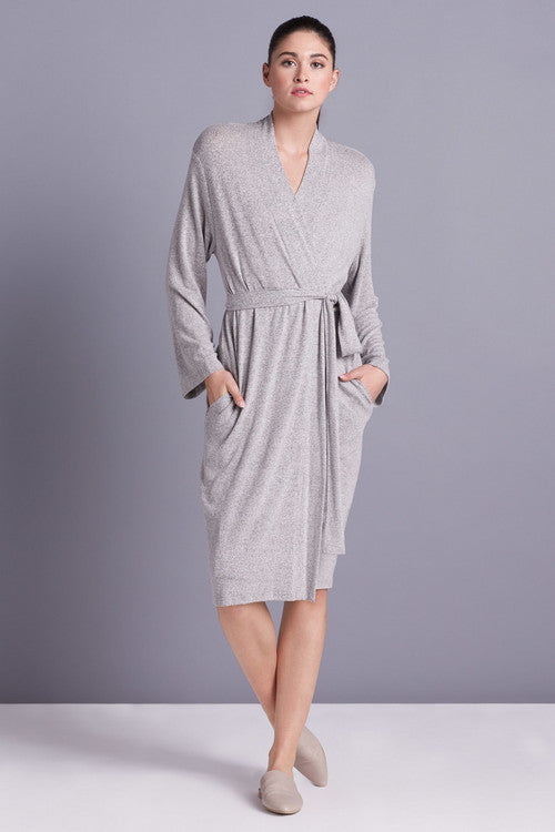 Buy Soho Brush Robe - Basics in Heather Grey Online Heather Grey