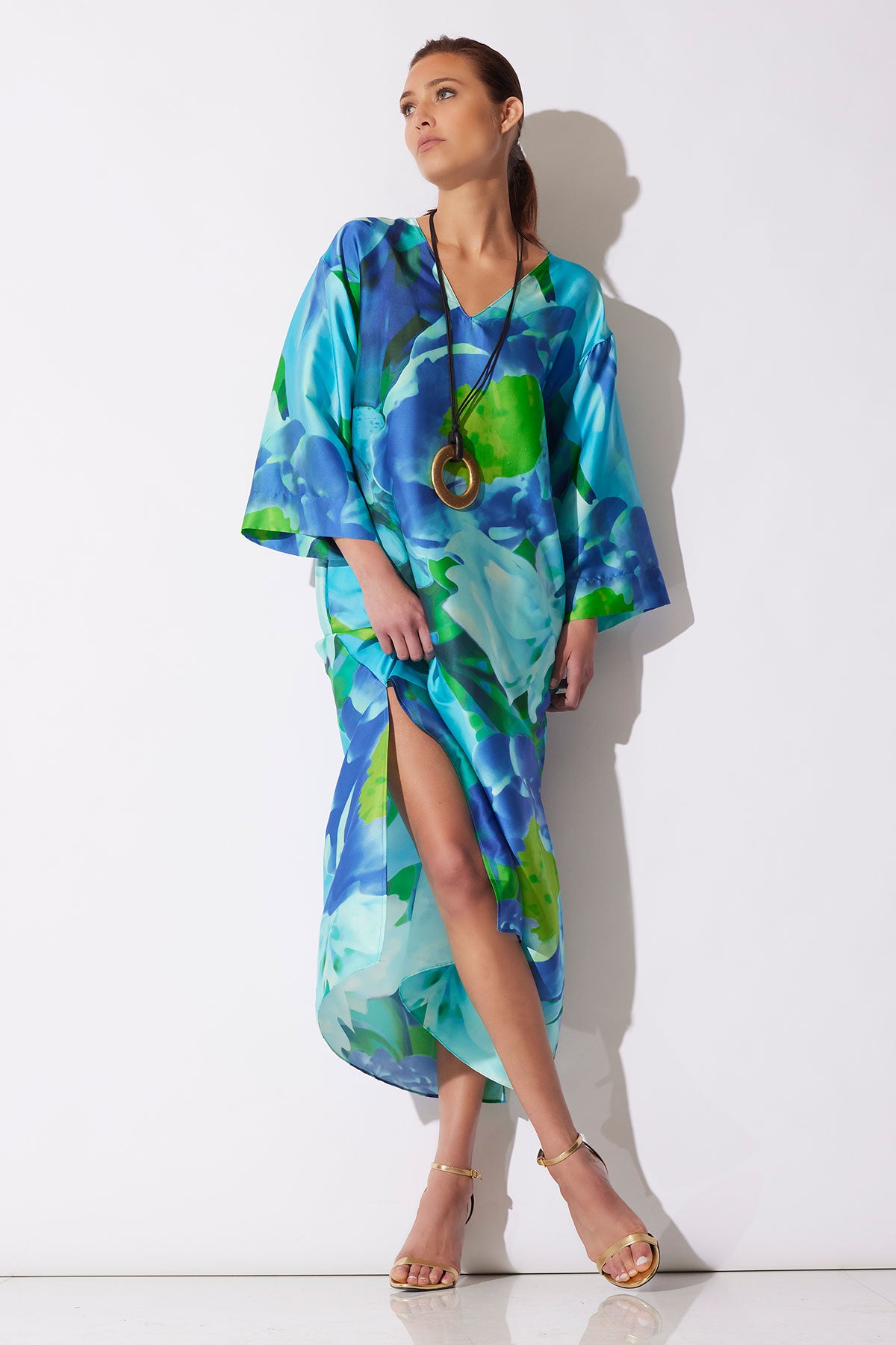 Garbo Caftan Blue Multi