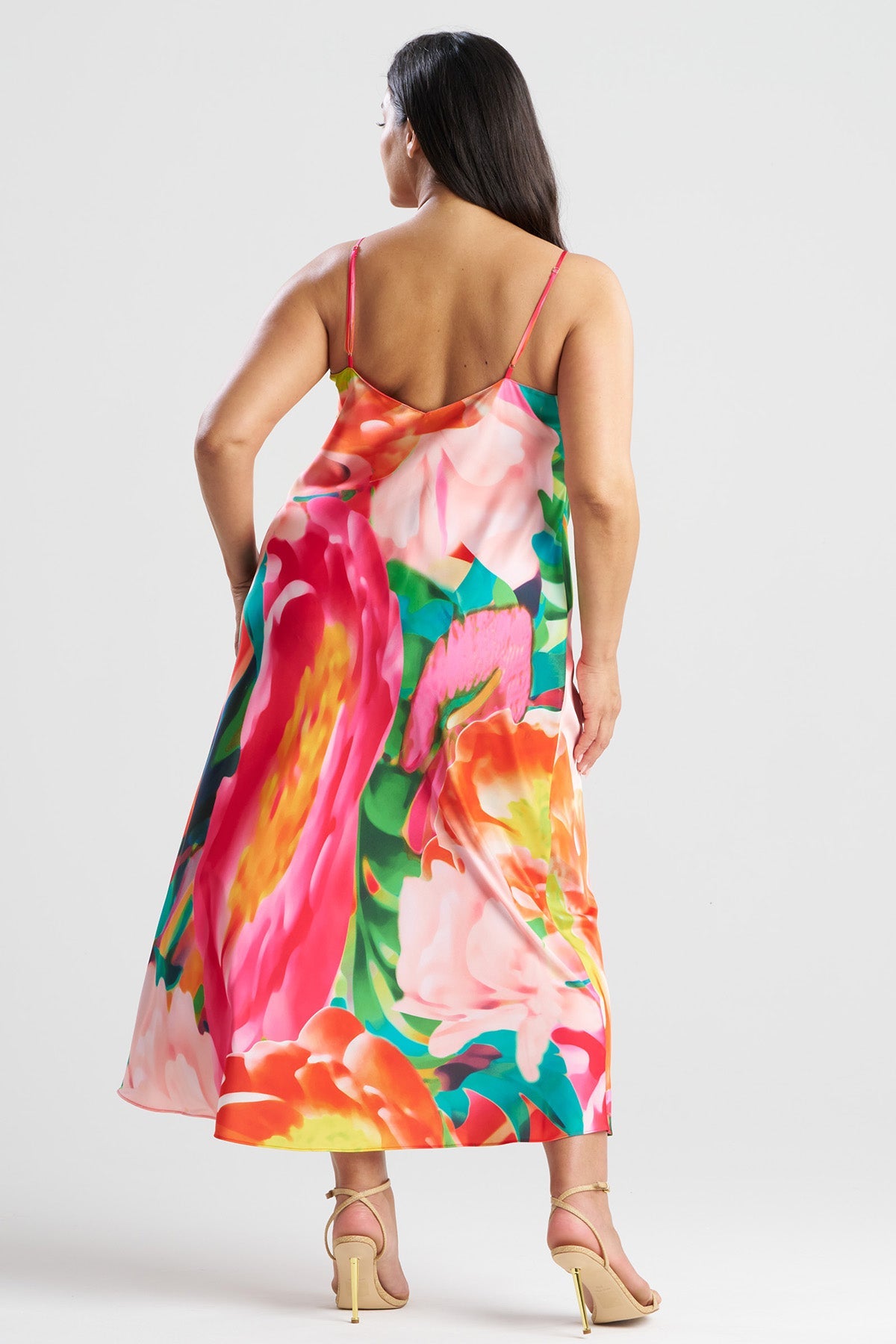 Garbo V-Neck Slip Dress Multi