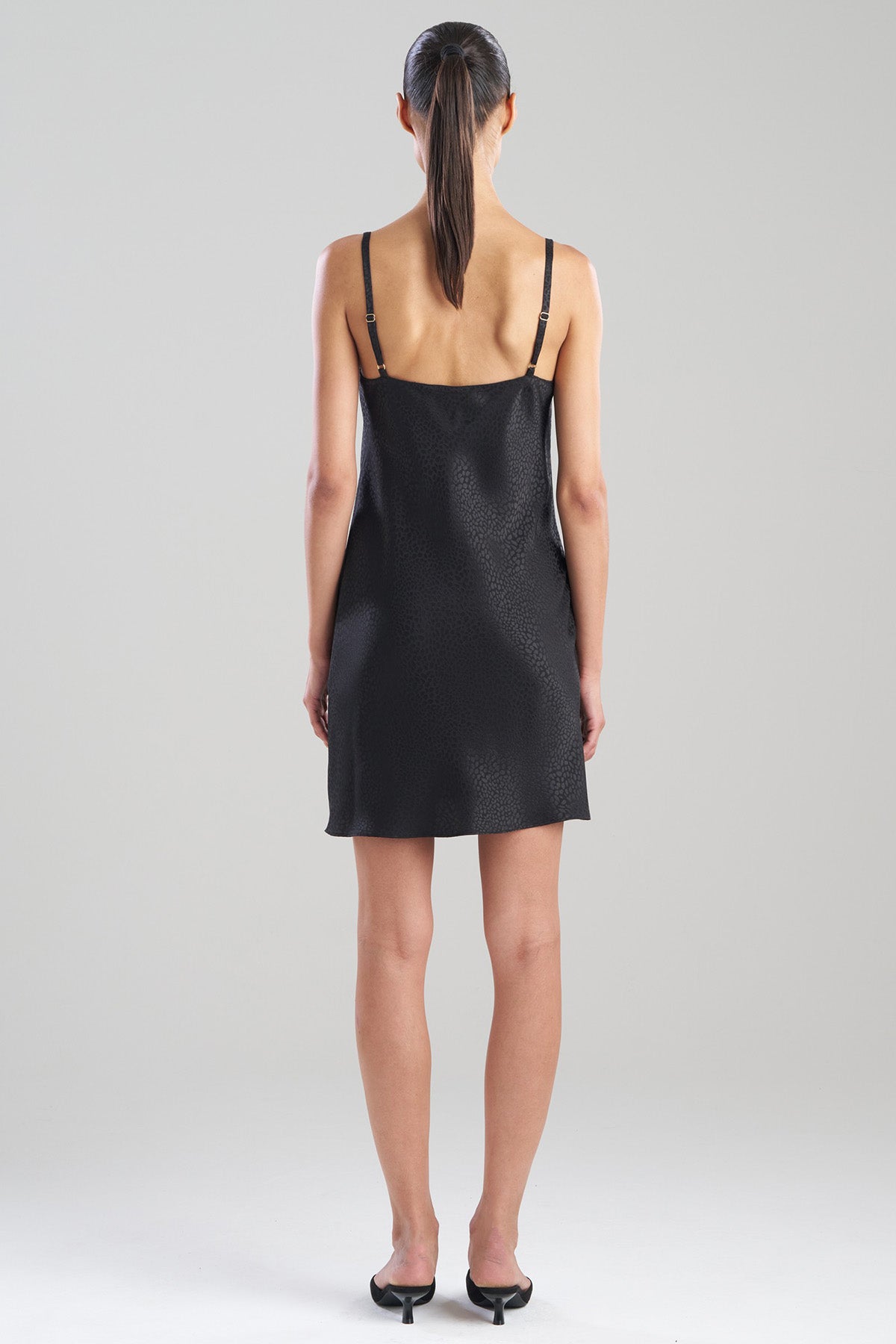 Wilderness Satin Jacquard Chemise Wilderness Black