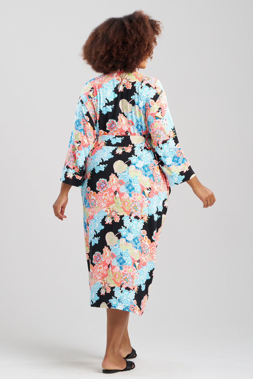 Buy Geisha Garden Knit Robe in Black Multi Online Black Multi