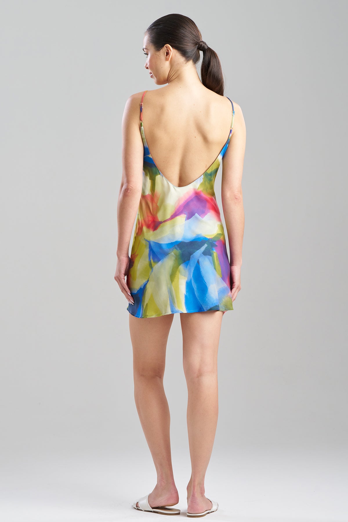 Kumo Printed Stretch Satin Chemise Kumo Multi