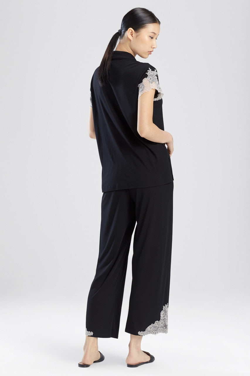 Buy Luxe Shangri-La TENCEL™ Notch PJ in Black/Cocoon Online Black/Cocoon