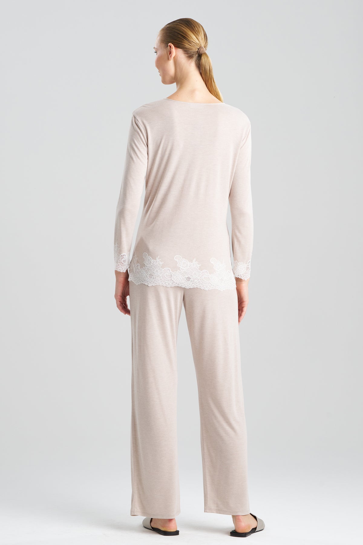 Buy Luxe Shangri-La TENCEL™ Long Sleeve PJ in Heather Cashmere Online Heather Cashmere
