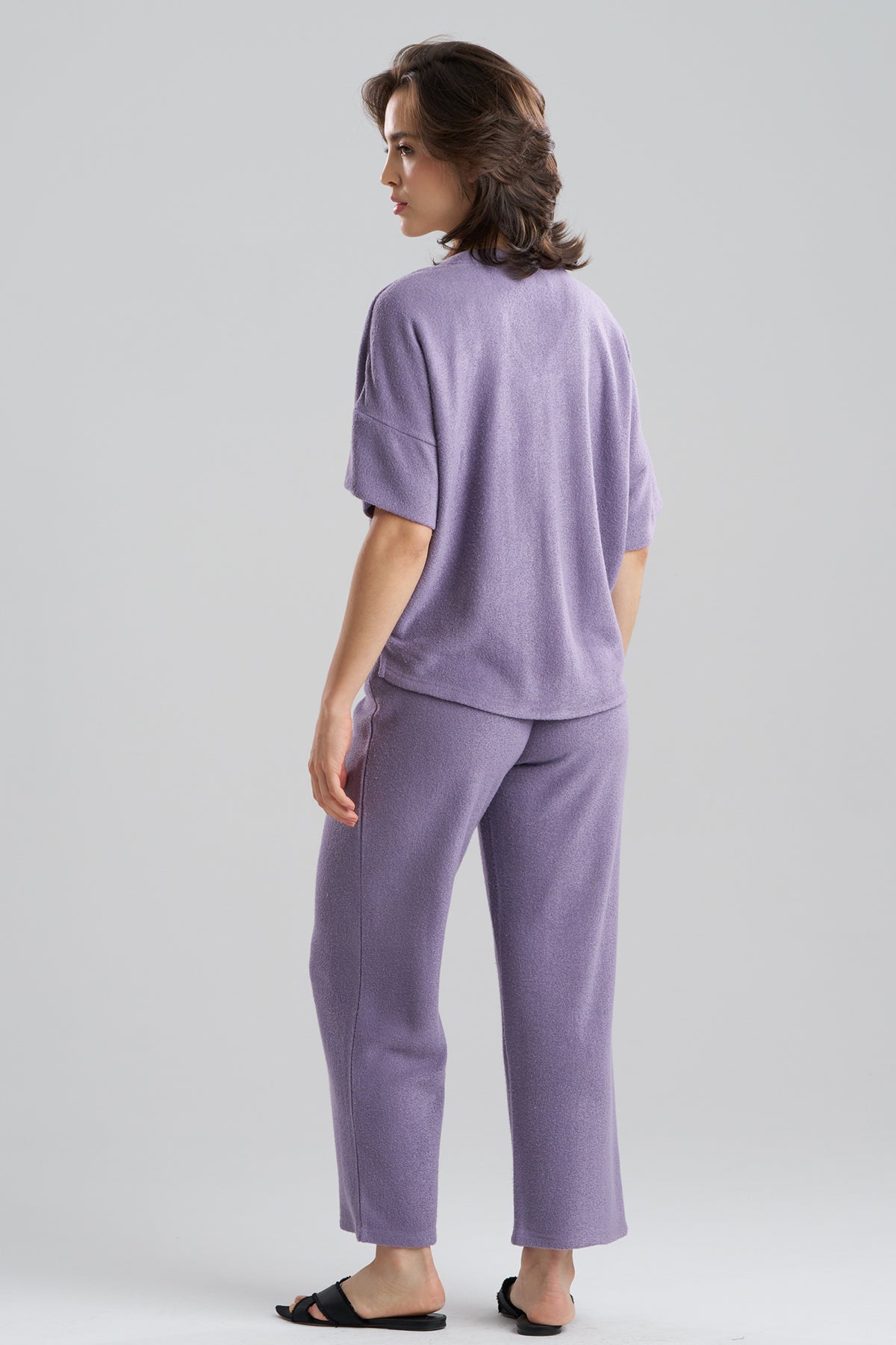 Terry Lounge Top & Pant Set Slate Purple