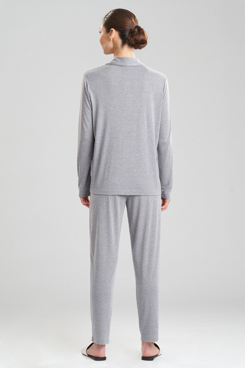 Buy Shangri-La TENCEL™ Long Sleeve Notch PJ in Heather Grey Online Heather Grey