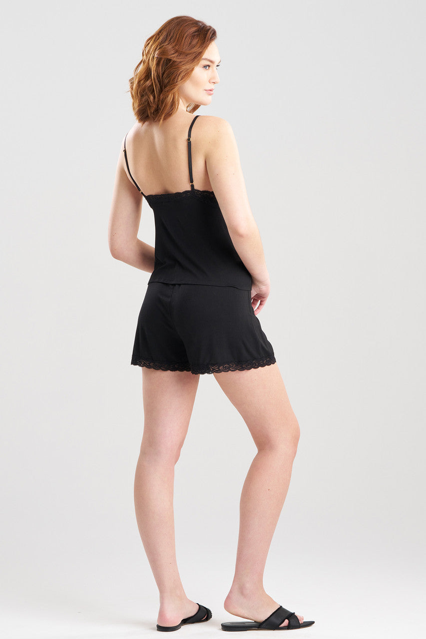 Buy Feathers Essentials Lenzing™ Ecovero™ Viscose Lace Applique Cami PJ in Black Online Black
