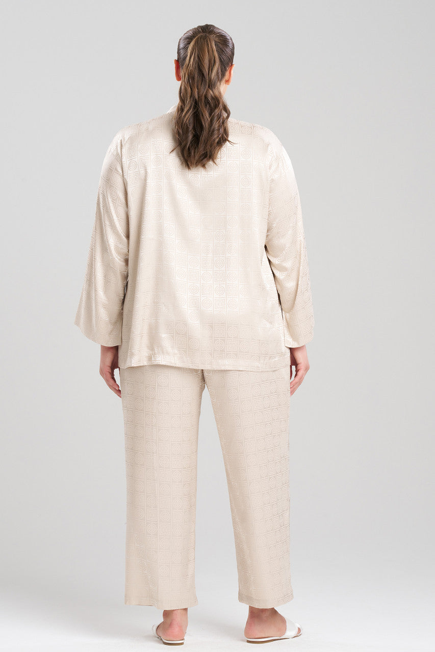 Buy Infinity Jacquard Mandarin PJ in Sand Taupe Online Sand Taupe