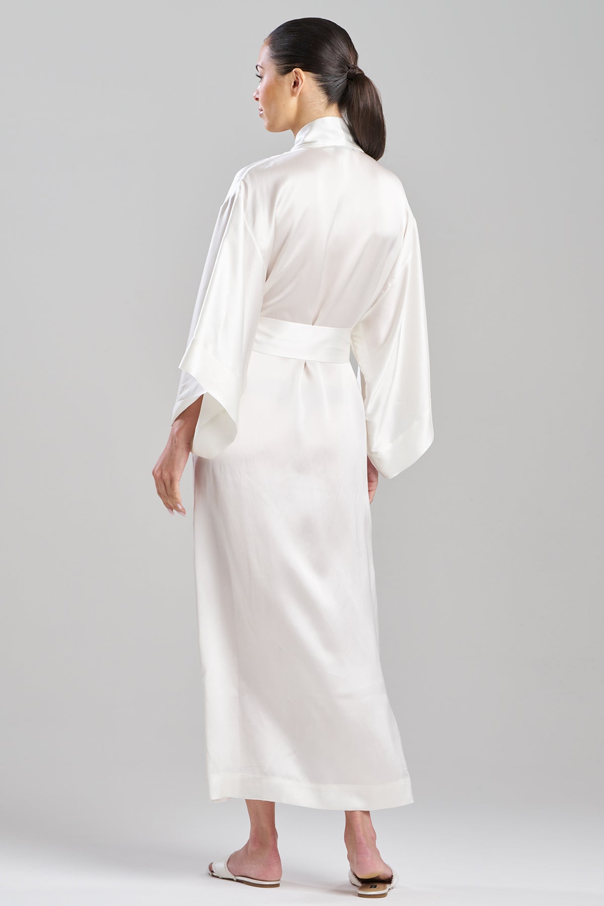 Key Essentials Silk Robe Warm White