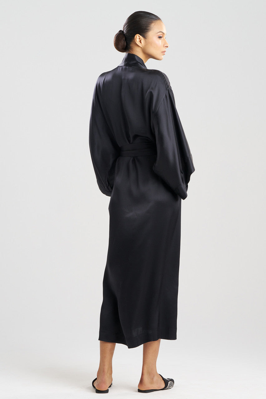 Buy Key Essentials Silk Robe in Black Online Black