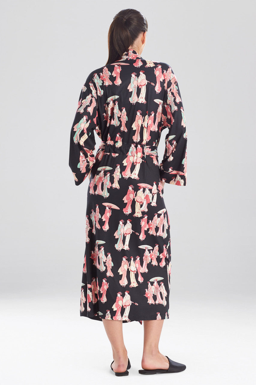 Buy Geisha Cozy Knit Robe in Black Multi Online Black Multi