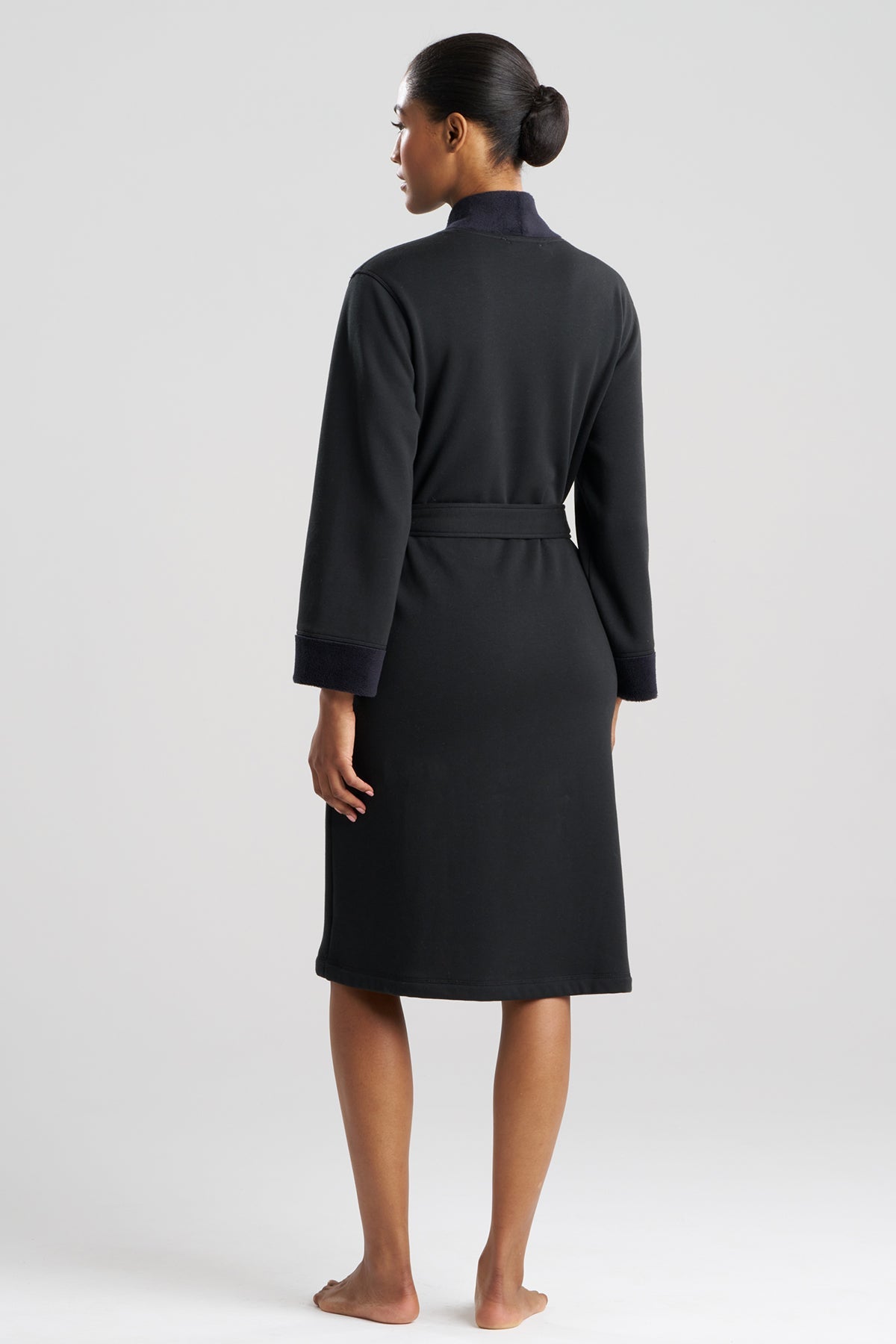 Nova Cozy Brushed Knit Dream Robe Black
