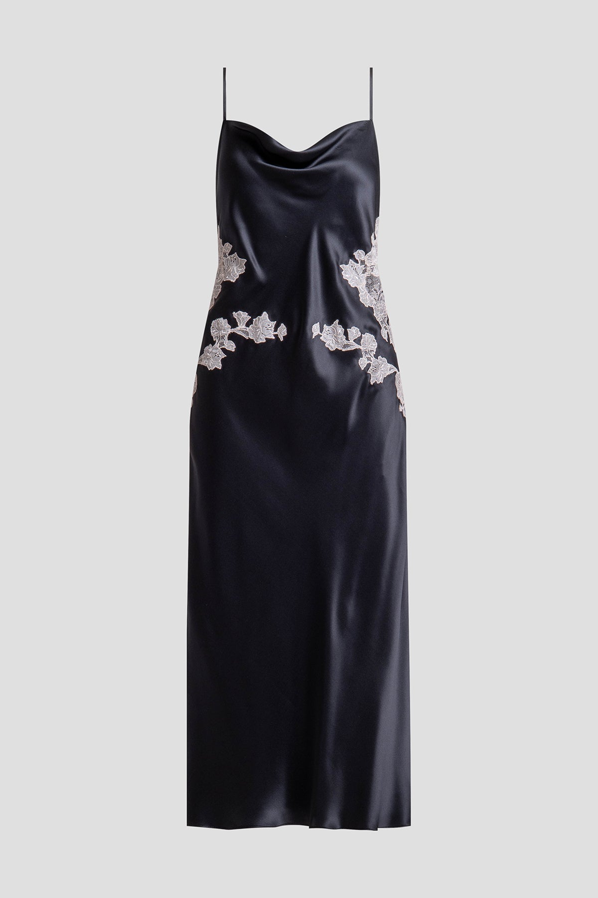 Buy Lolita Lace Silk Gown in Black/Ecru Online Black/Ecru