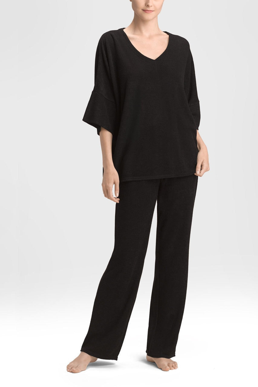Buy Terry Lounge Top in Black Online Black