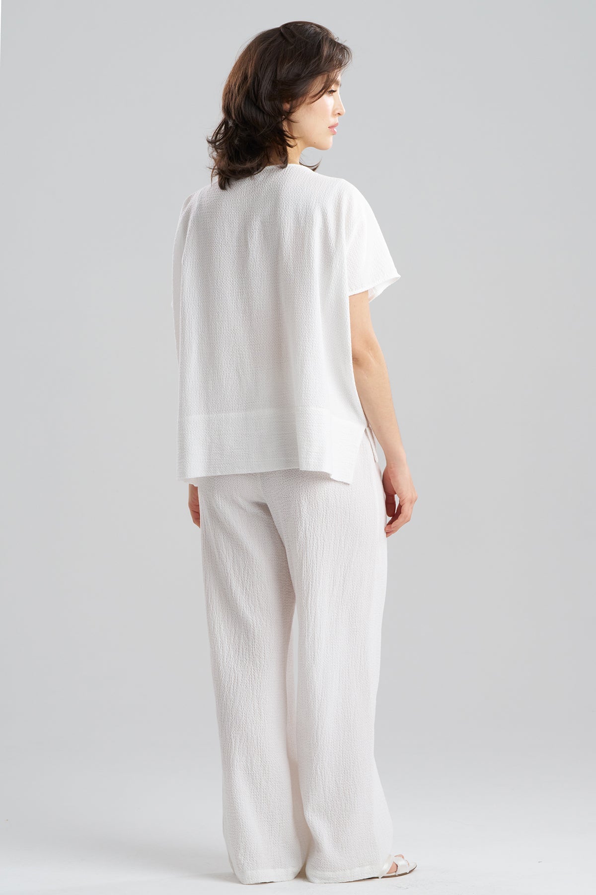 Onsen Cotton Wedge Top White