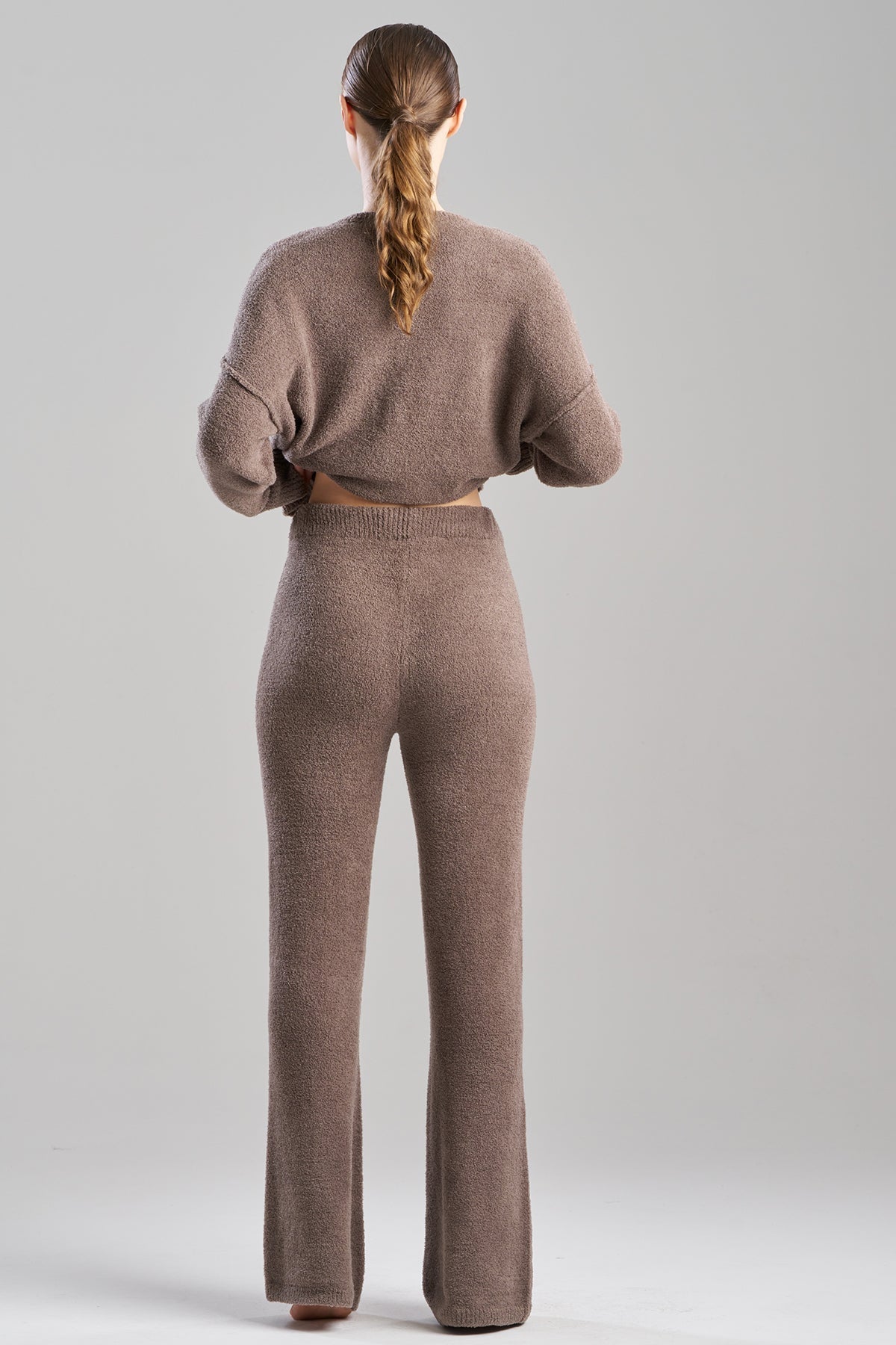 Luna Mellow Flare Pants Dark Taupe