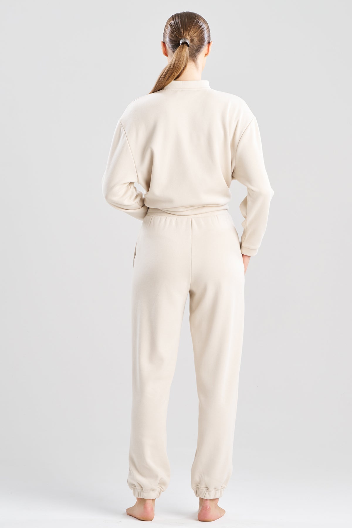 Nova Cozy Brushed Knit Everywhere Joggers Ecru