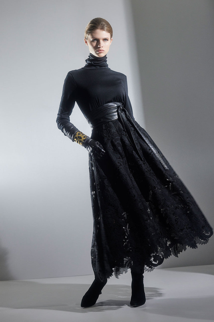 Buy Layering Jersey Turtleneck Top in Black Online Black