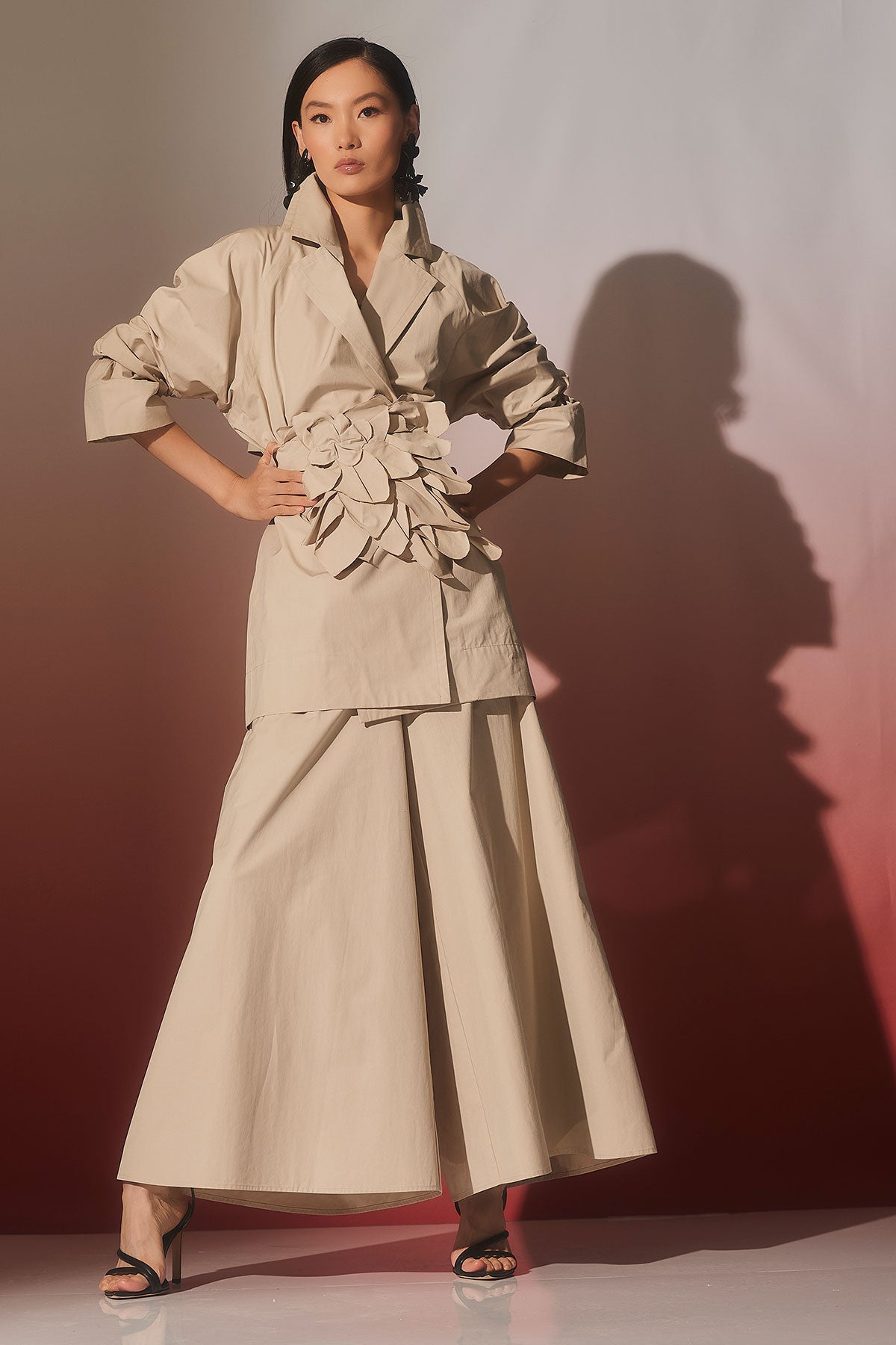Tech Cotton Taffeta Trench Coat Beachwood