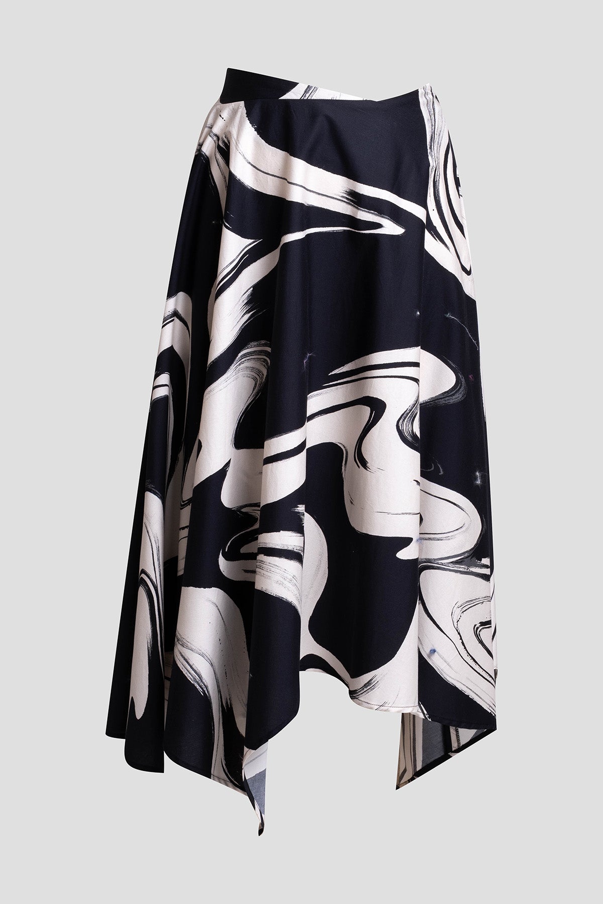 Kaze Cotton Origami Maxi Skirt Black