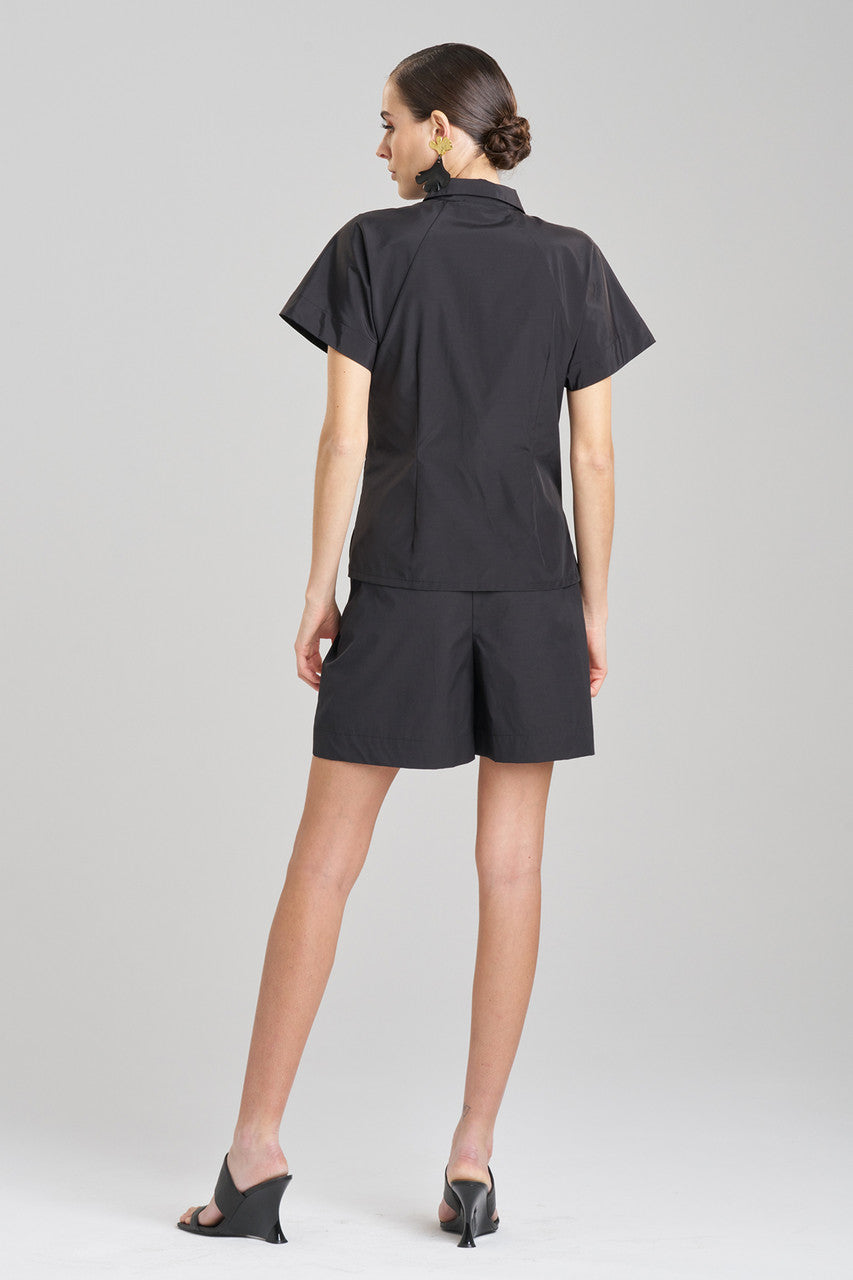 Buy Techno Poplin Shirt in Black Online Black