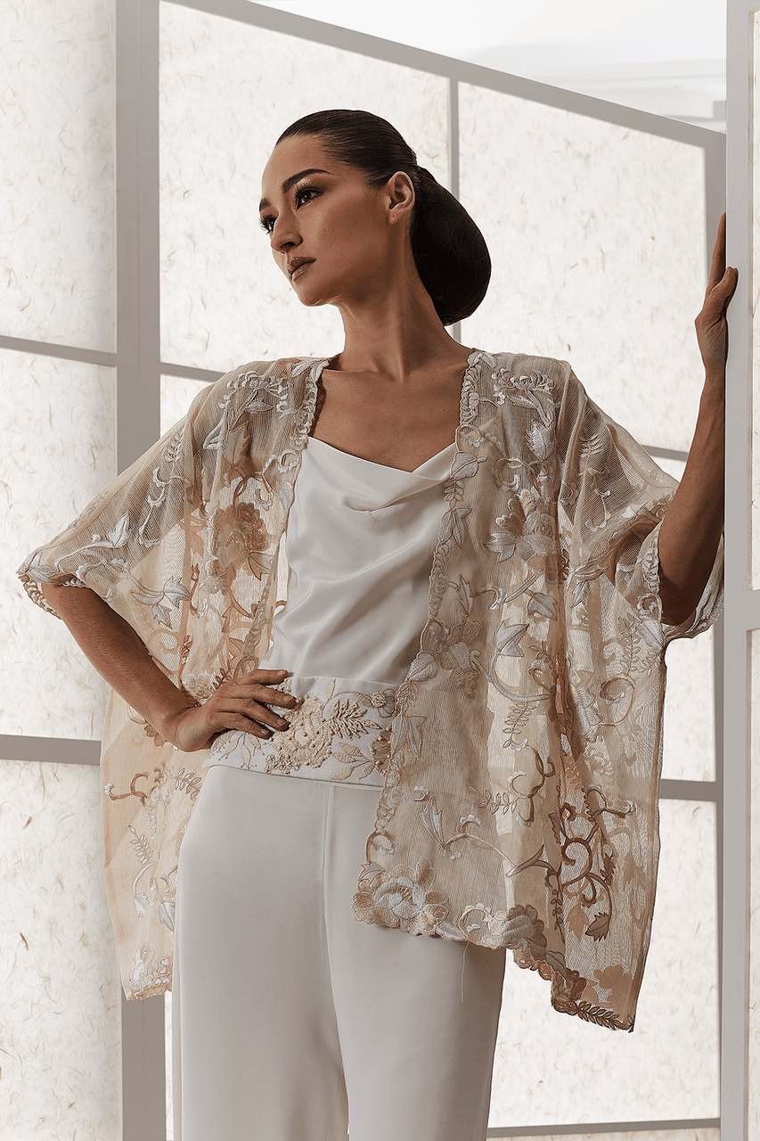 Buy Couture Silk Crepe Cowl Cami in Warm White Online Warm White