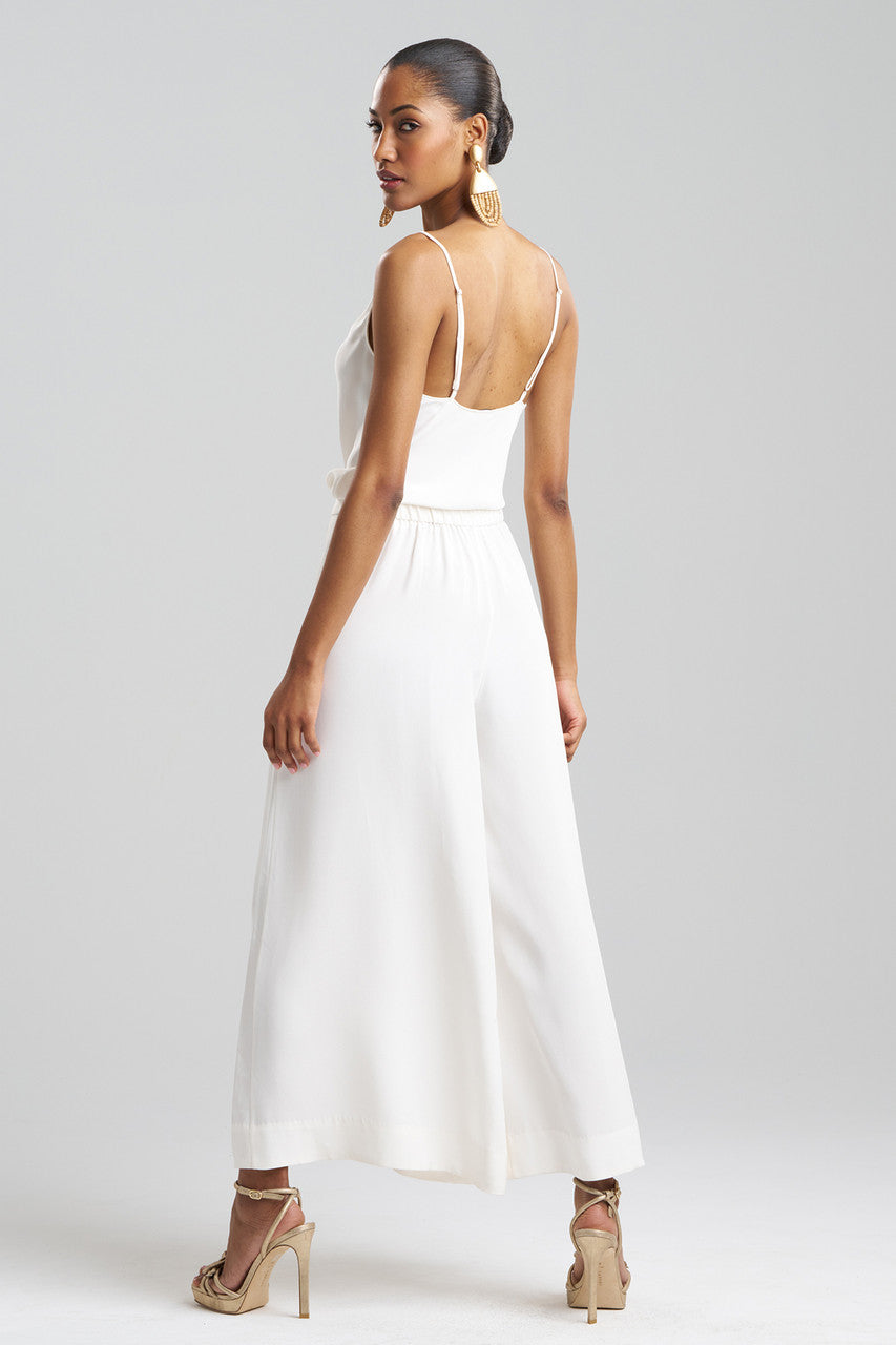 Buy Couture Silk Crepe Palazzo Pants in Warm White Online Warm White