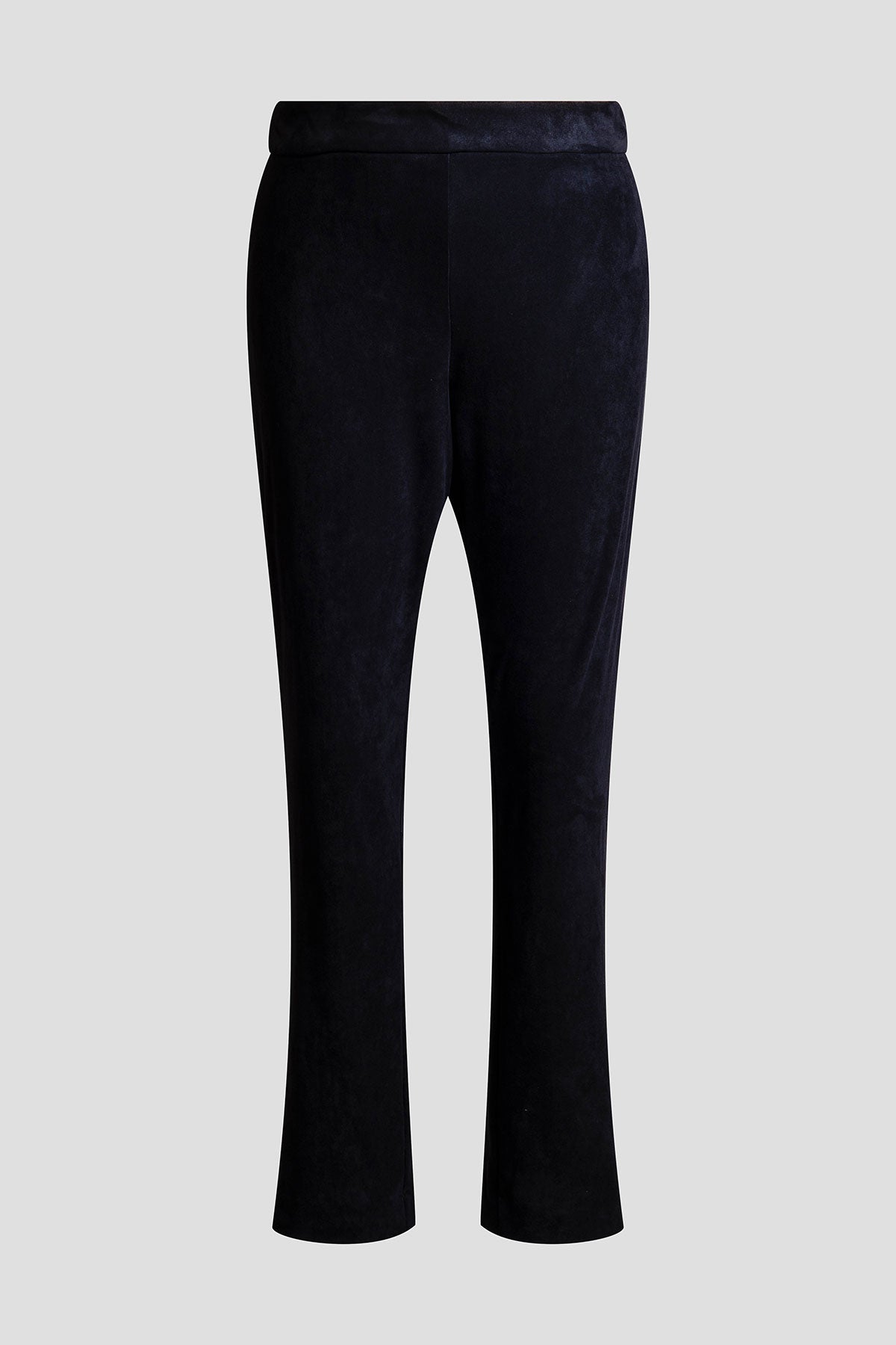 Vegan Luxe Suede Side Zip Ankle Pants Black