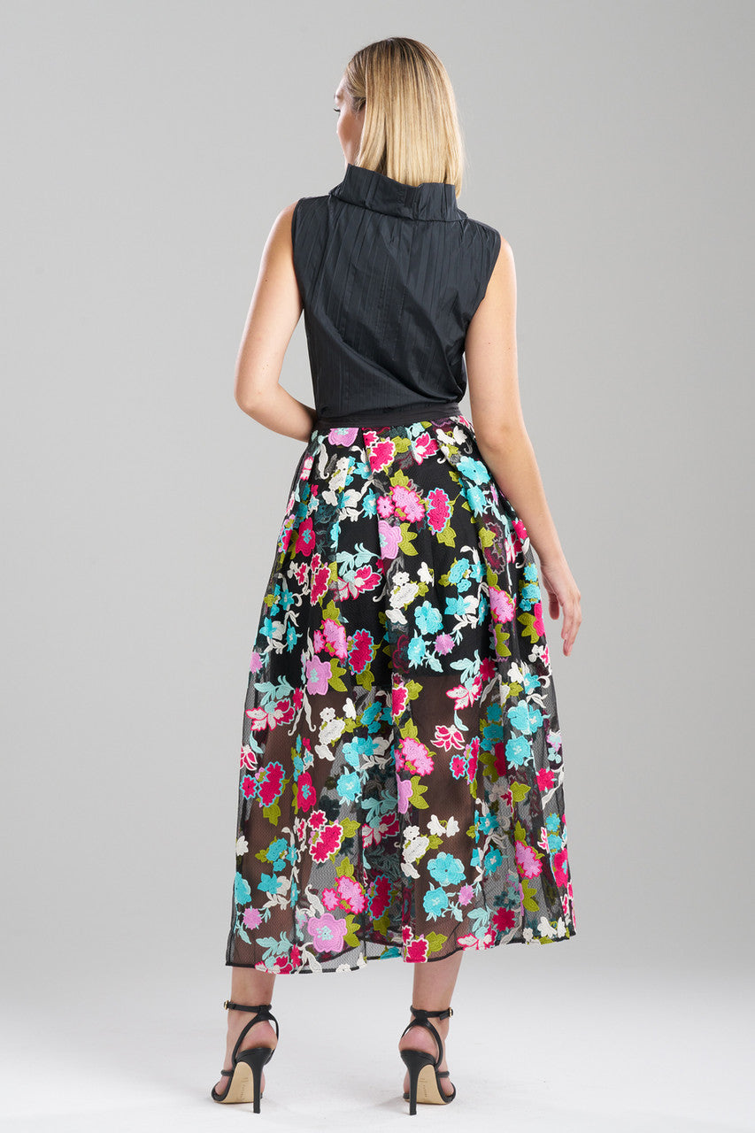 Buy Tangier Embroidered Tulle Maxi Skirt in Black Multi Online Black Multi
