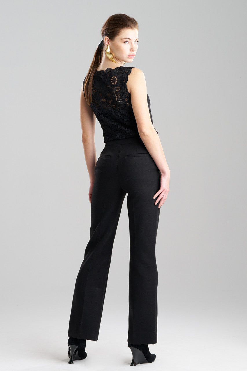 Buy Felt Zip Front Trousers in Black Online Black