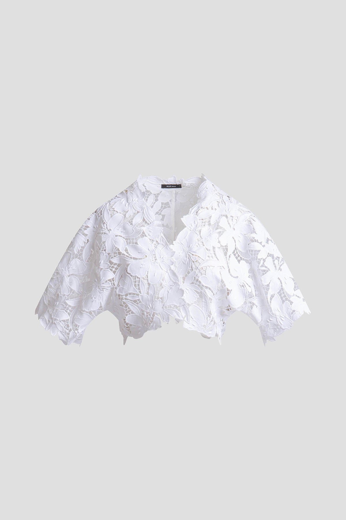 Peony Floral Lace Bolero White
