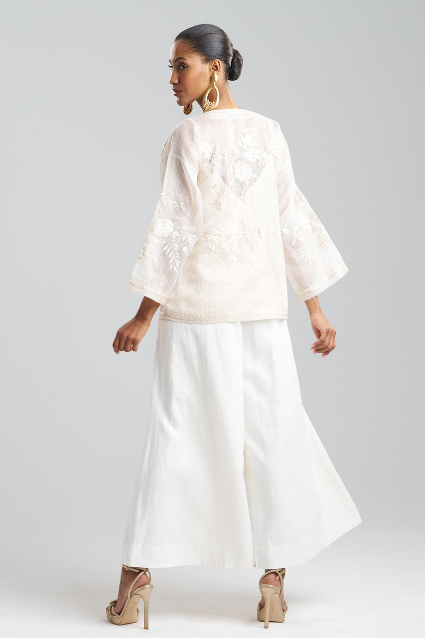 Buy Couture Piña Embroidered Mandarin Jacket in Natural Online Natural
