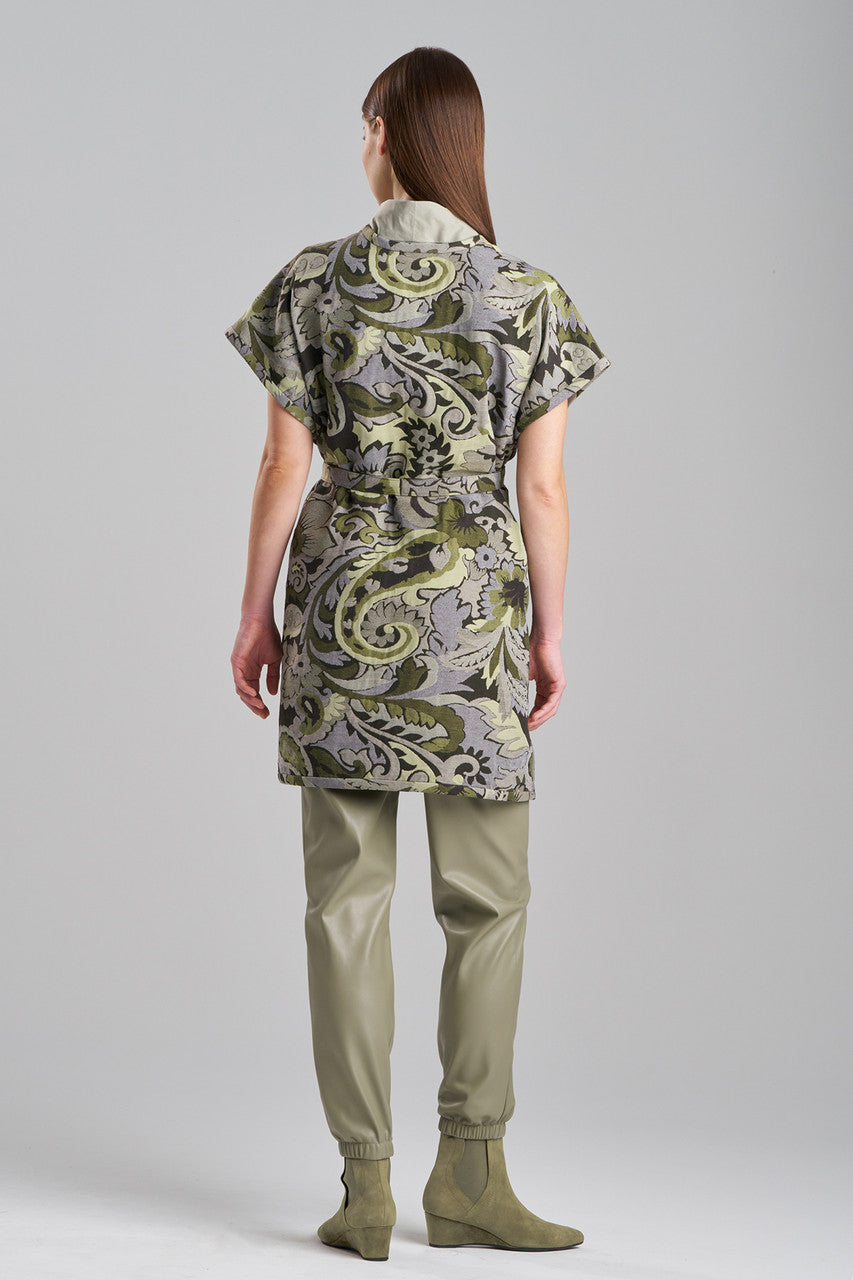 Buy Shinrin Paisley Jacquard Poncho Wrap in Sage Online Sage