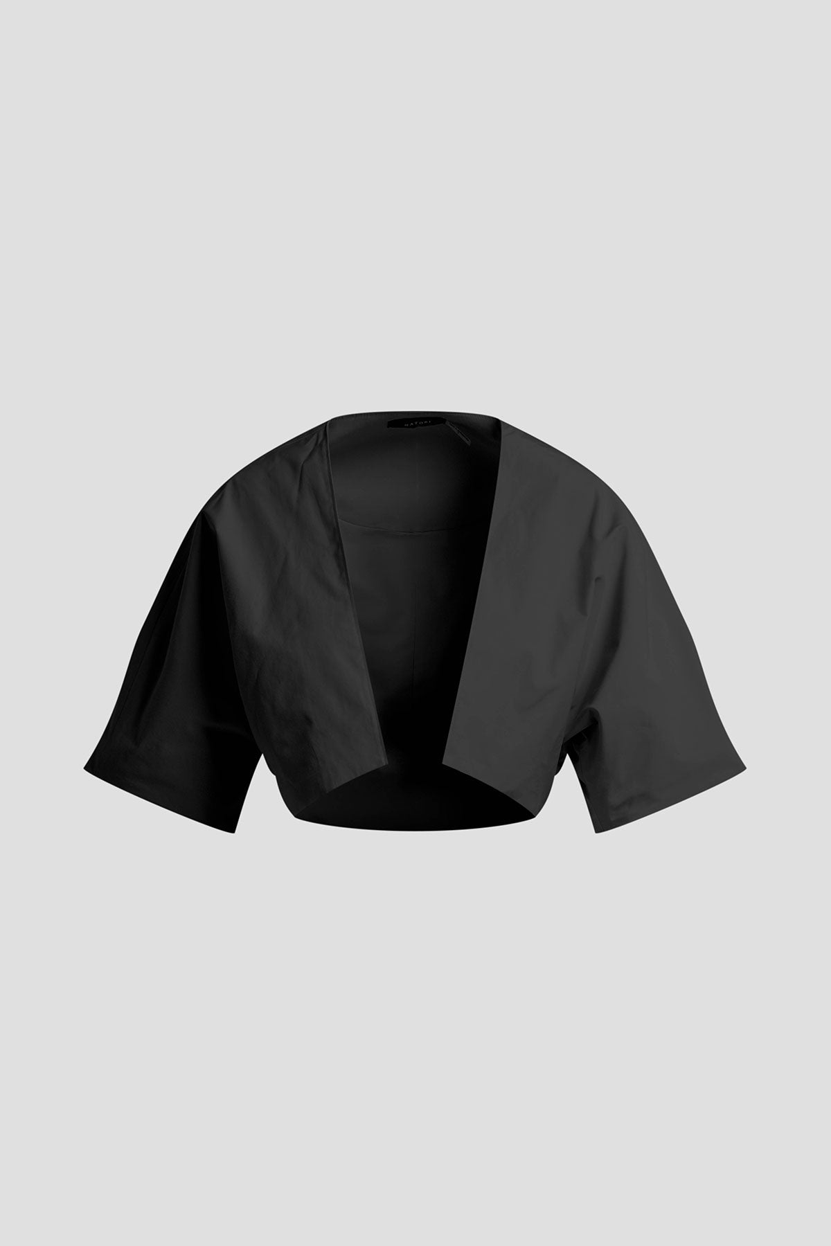 Tech Cotton Taffeta Bolero Black