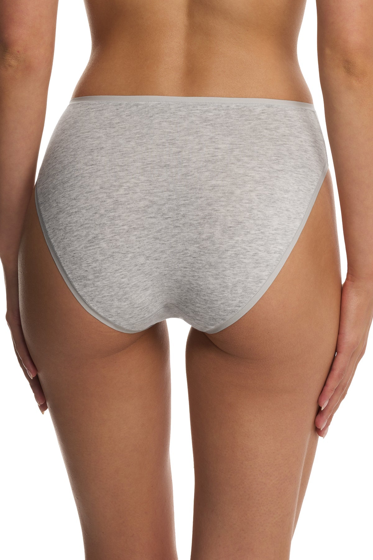 Bliss Bare Cotton High Cut Brief Lt Grey Heather