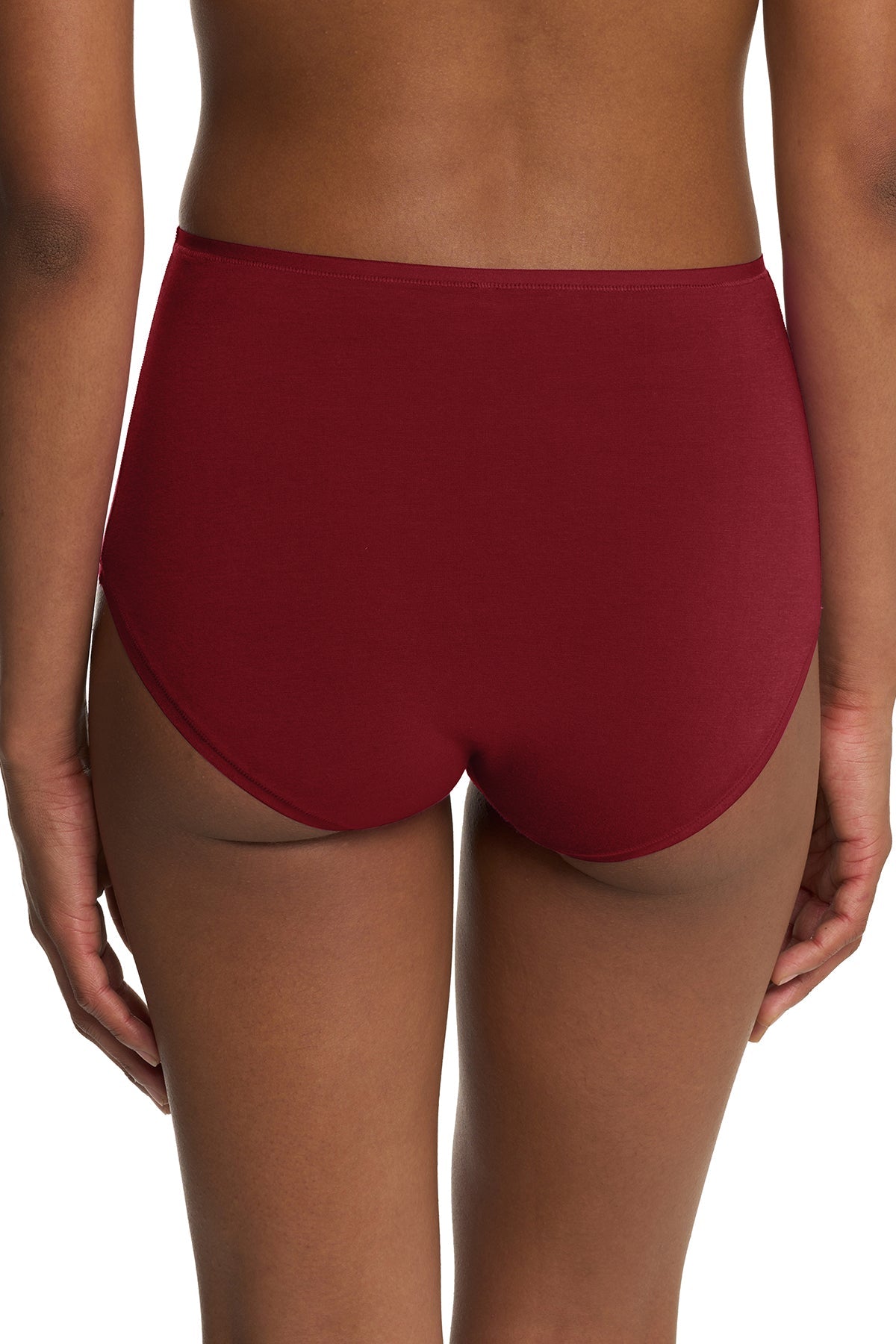 Bliss Bare Cotton High Waist Brief Dk Red