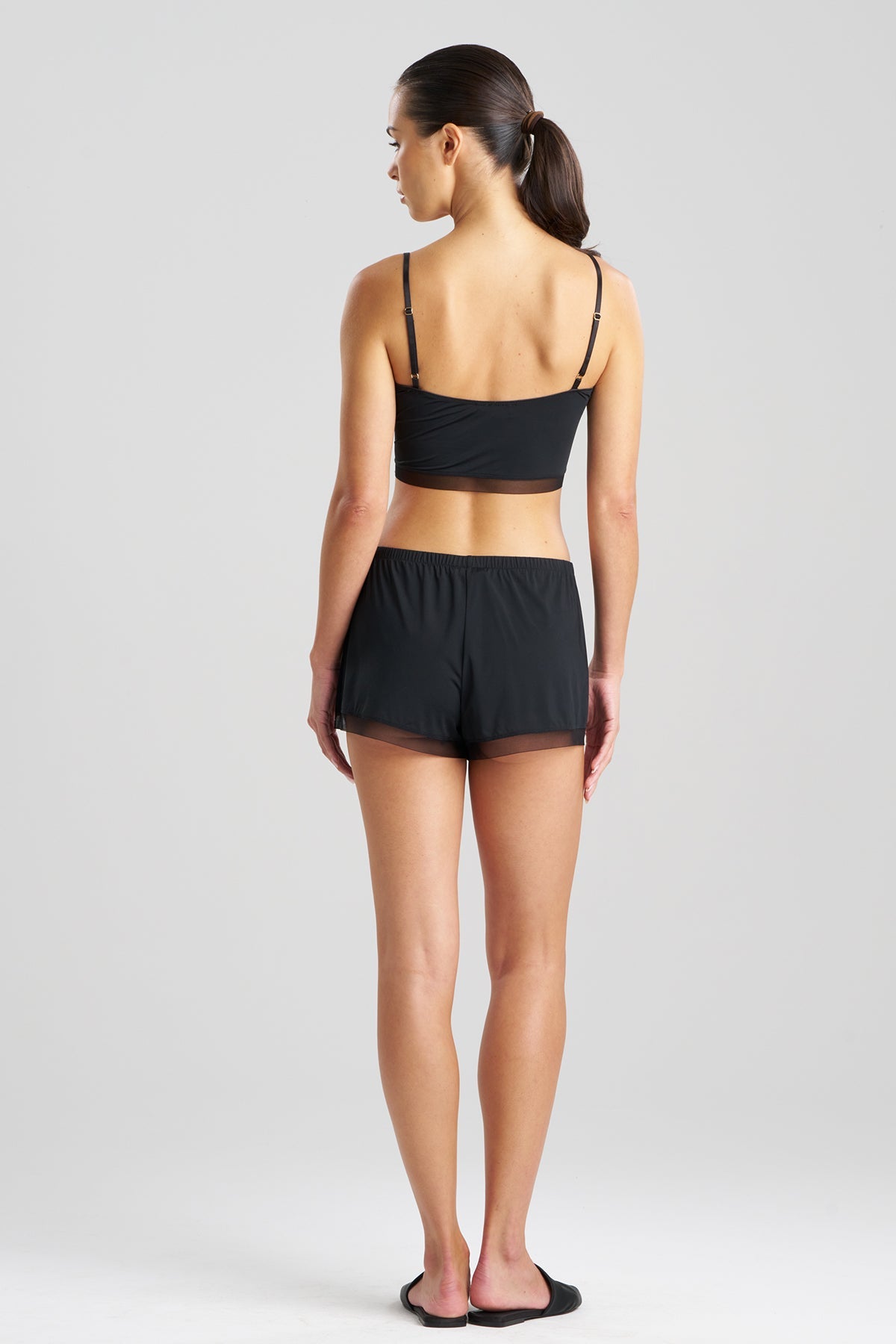 Illusion Cropped Cami Black