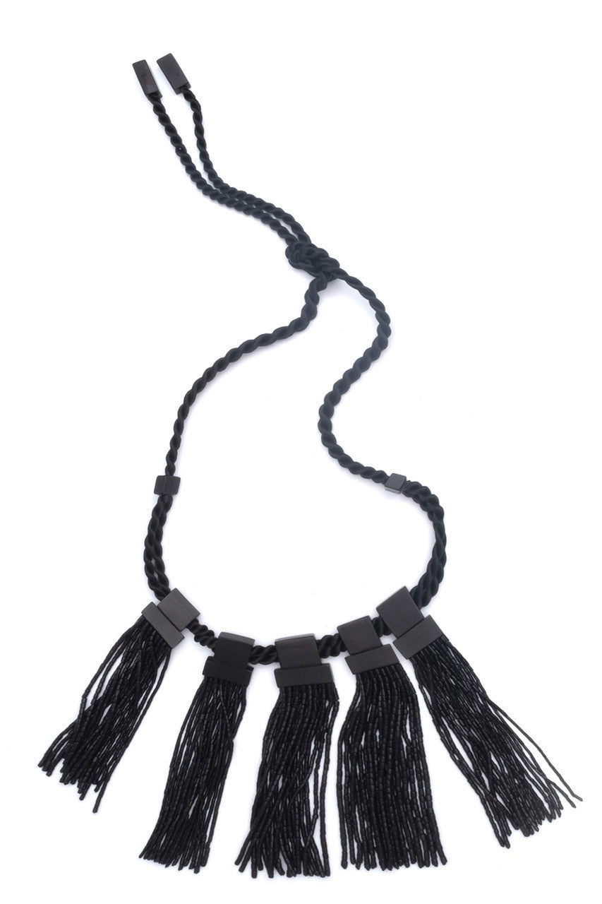 Buy Buffalo Fringe Belt in Black Online Black