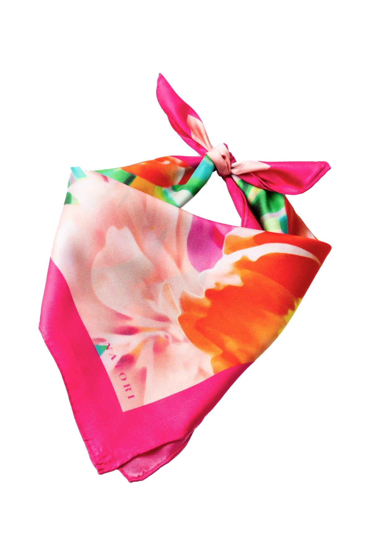 Silk Scarf Garbo Pink Multi