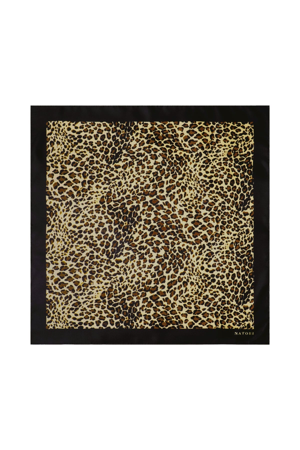 Silk Long Scarf Jaguar Natural/Black