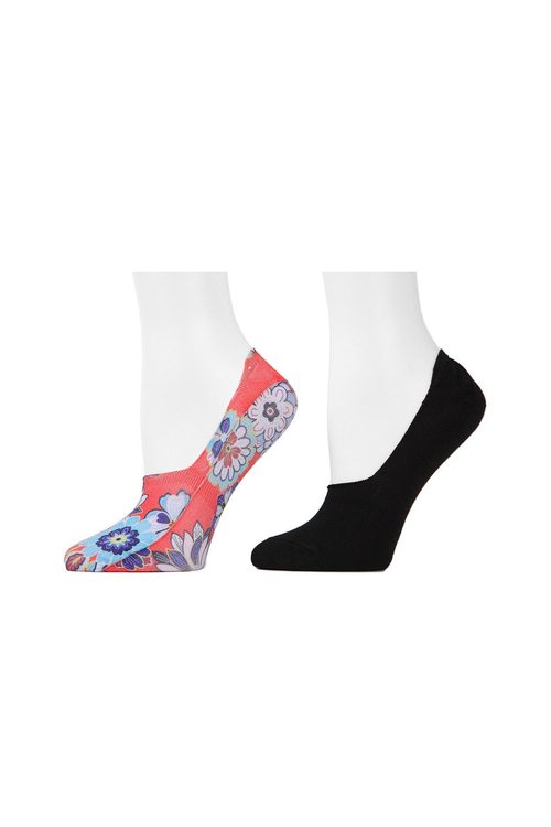 Buy Pop Floral Liners - 2 Pair Pack in Red/Black Online Red/Black