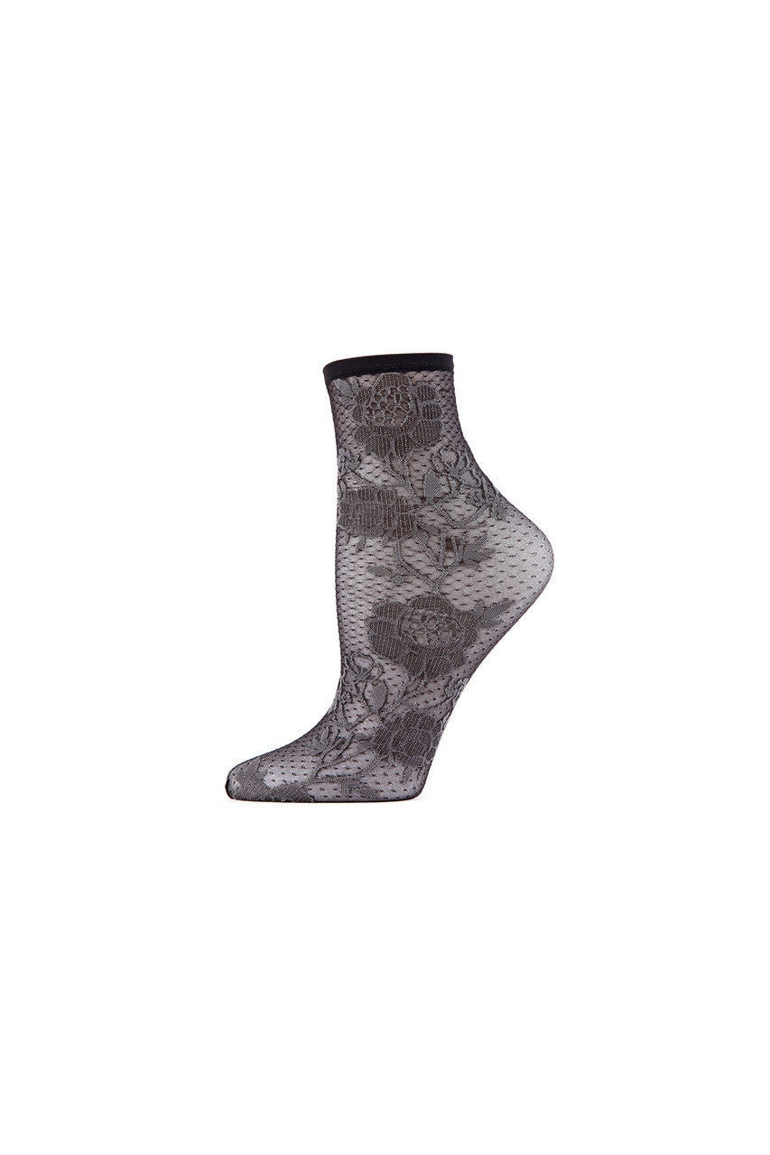 Buy Chantilly Sheer Shortie Socks in Black Online Black
