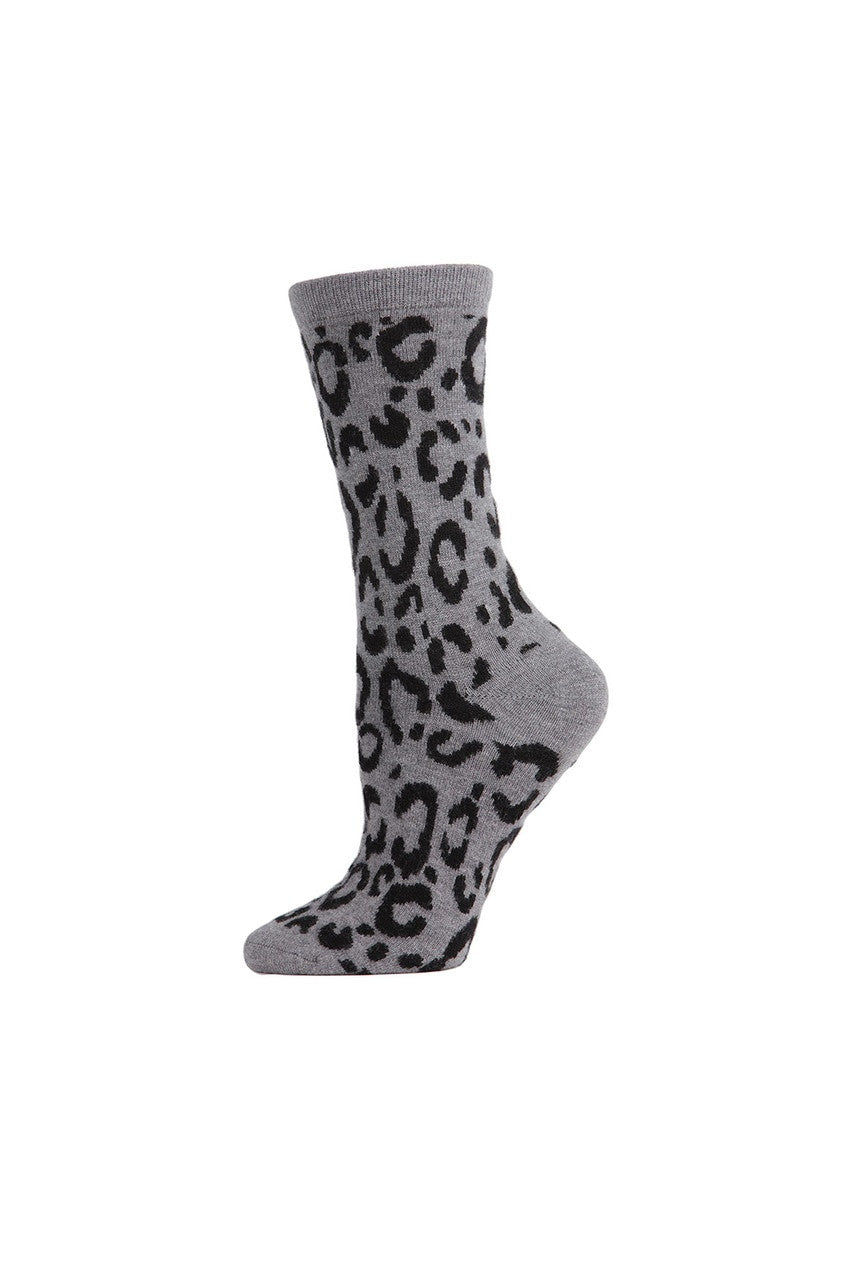 Buy Animal Print Socks in Medium Gray Heather Online Medium Gray Heather