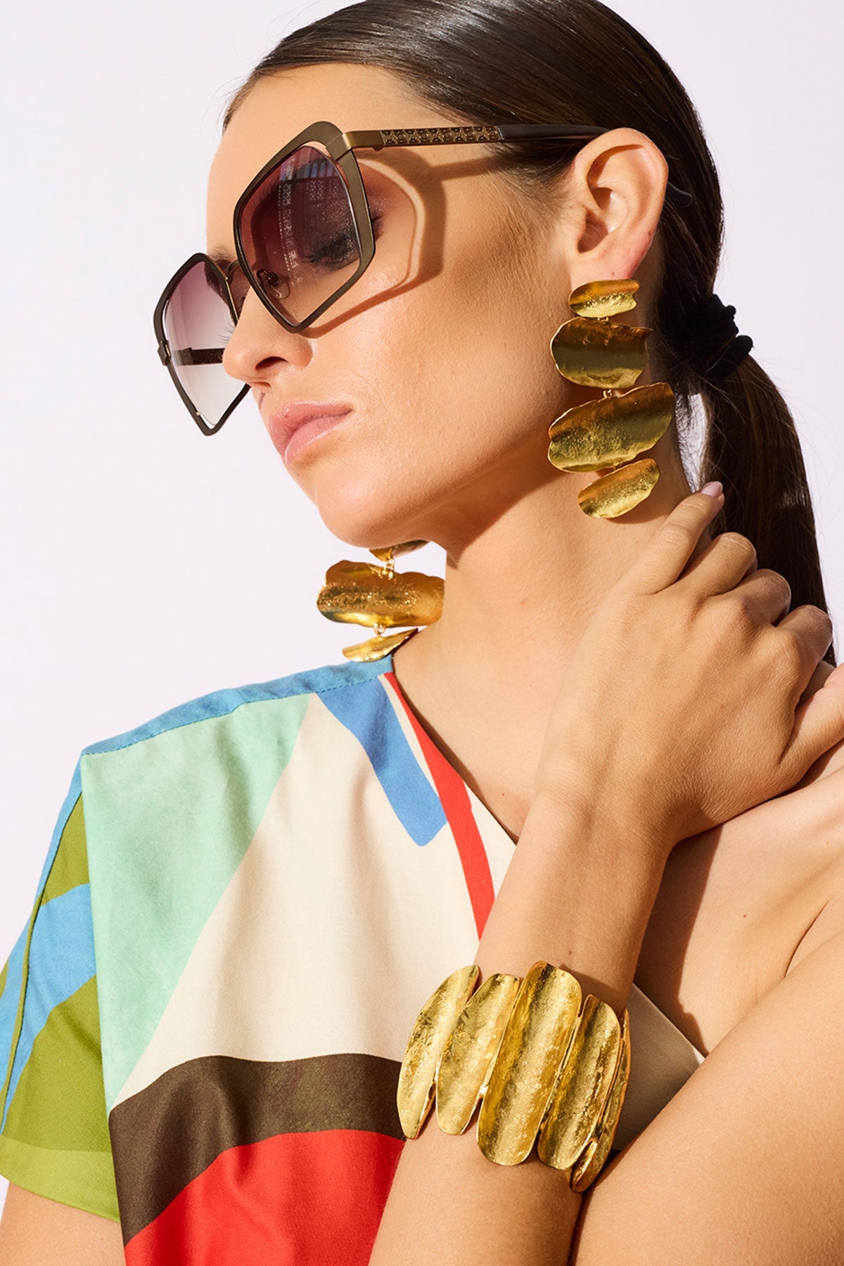 Aurea Gold Plated Cuff Bracelet Gold