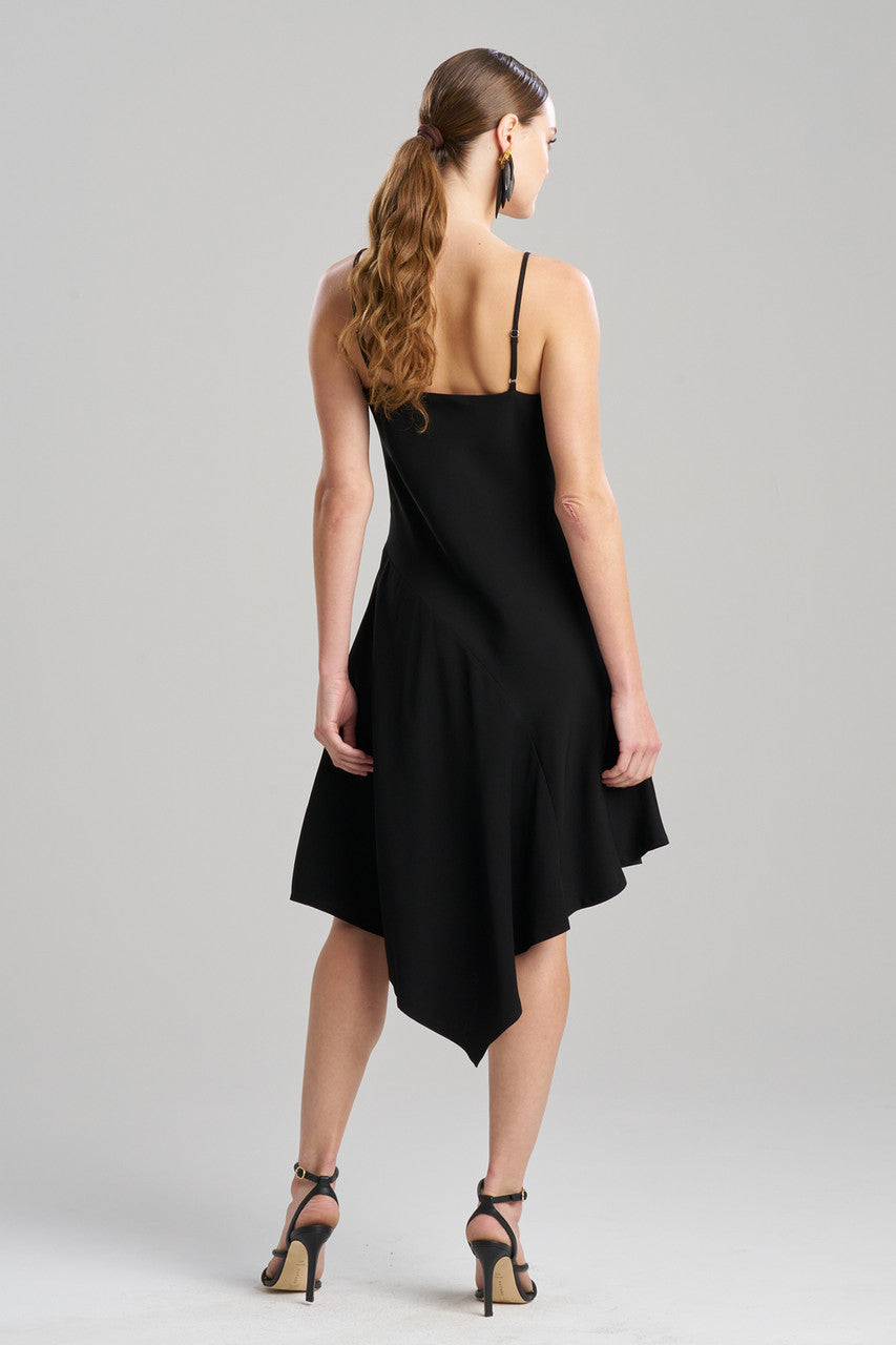 Buy Stretch Crepe Asymmetric Dress in Black Online Black