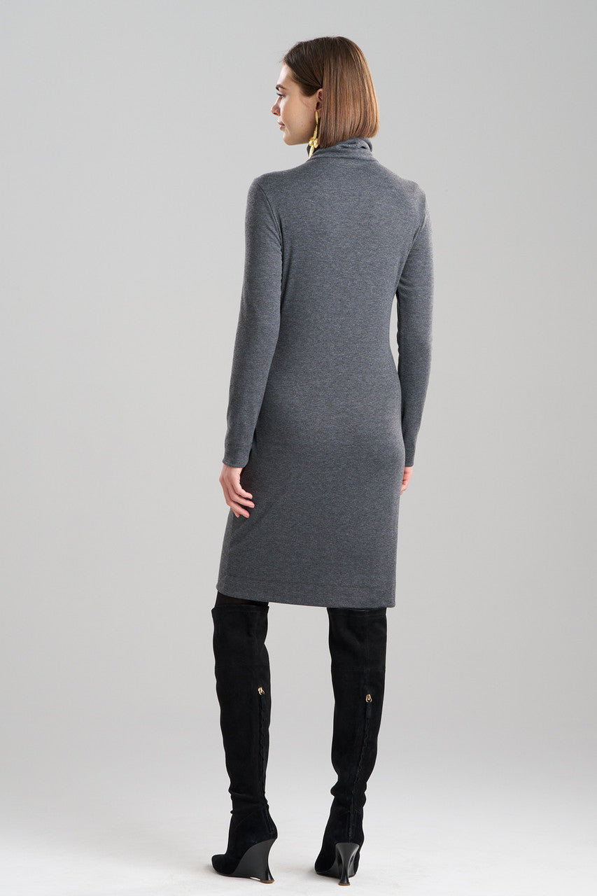 Buy Layering Jersey Turtleneck Dress in Charcoal Online Charcoal