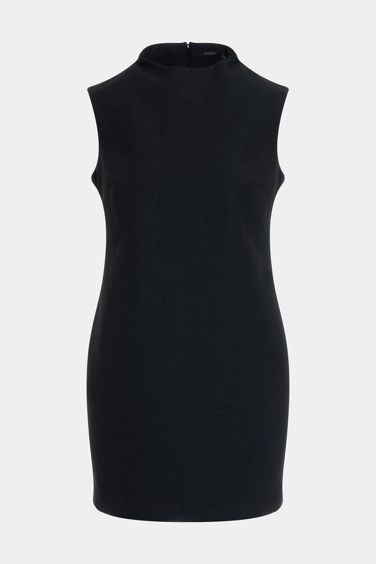 Canvas Cotton Sheath Dress Black