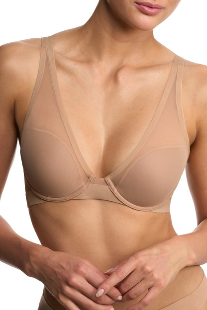 True Zen Plunge T-Shirt Bra Buff