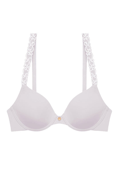 Pure Luxe Custom Coverage Contour Underwire Bra Luster/Silver