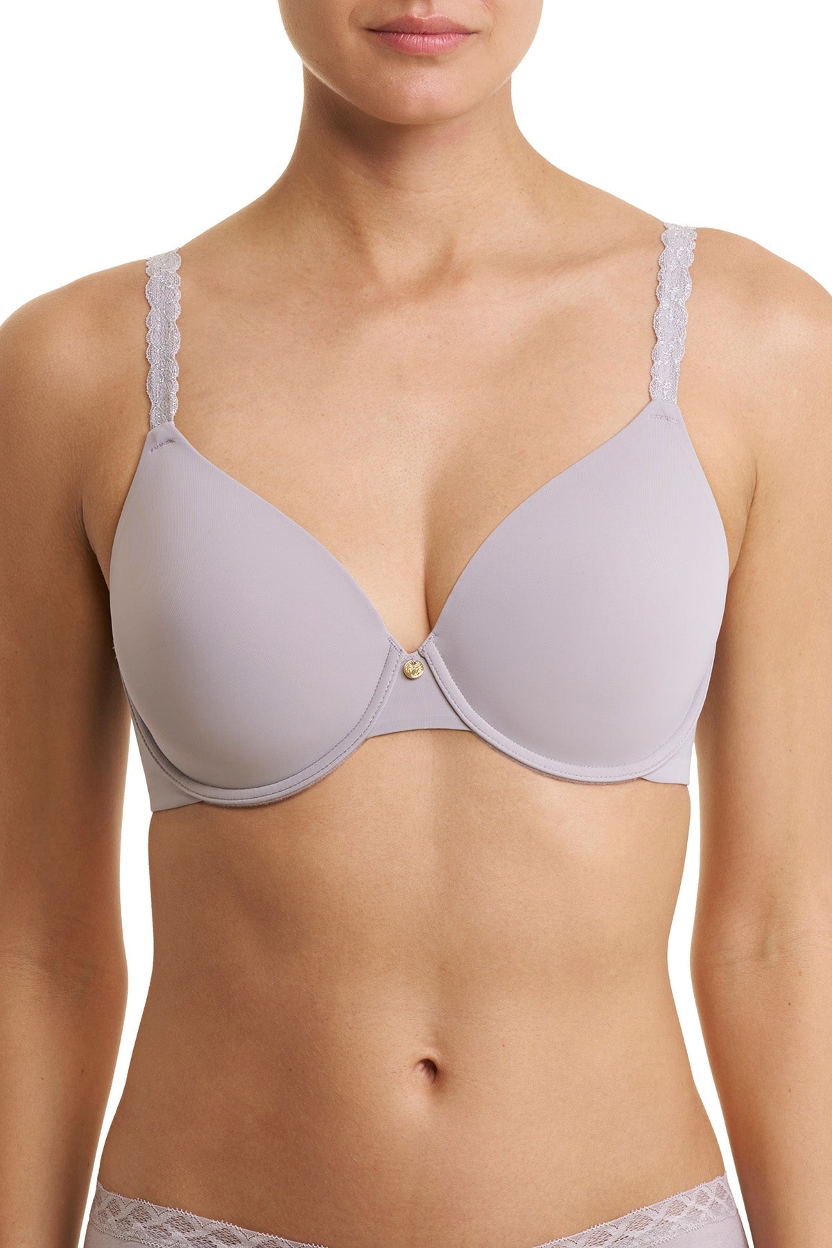Pure Luxe Custom Coverage Contour Underwire Bra Luster/Silver